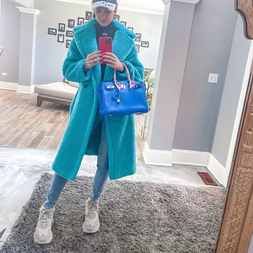 MaxMara Turquoise Teddy Jacket